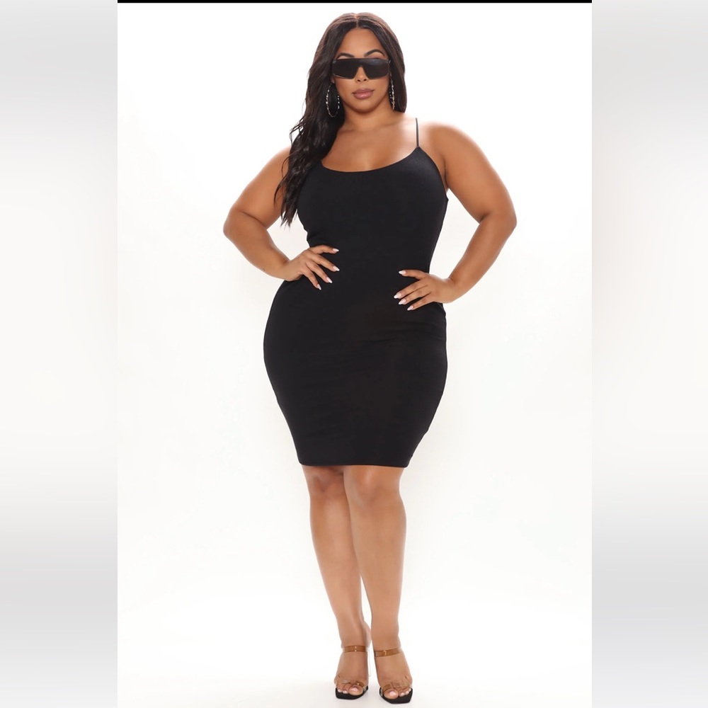 Fashion Nova Dani Double Lined Midi Dress-2X